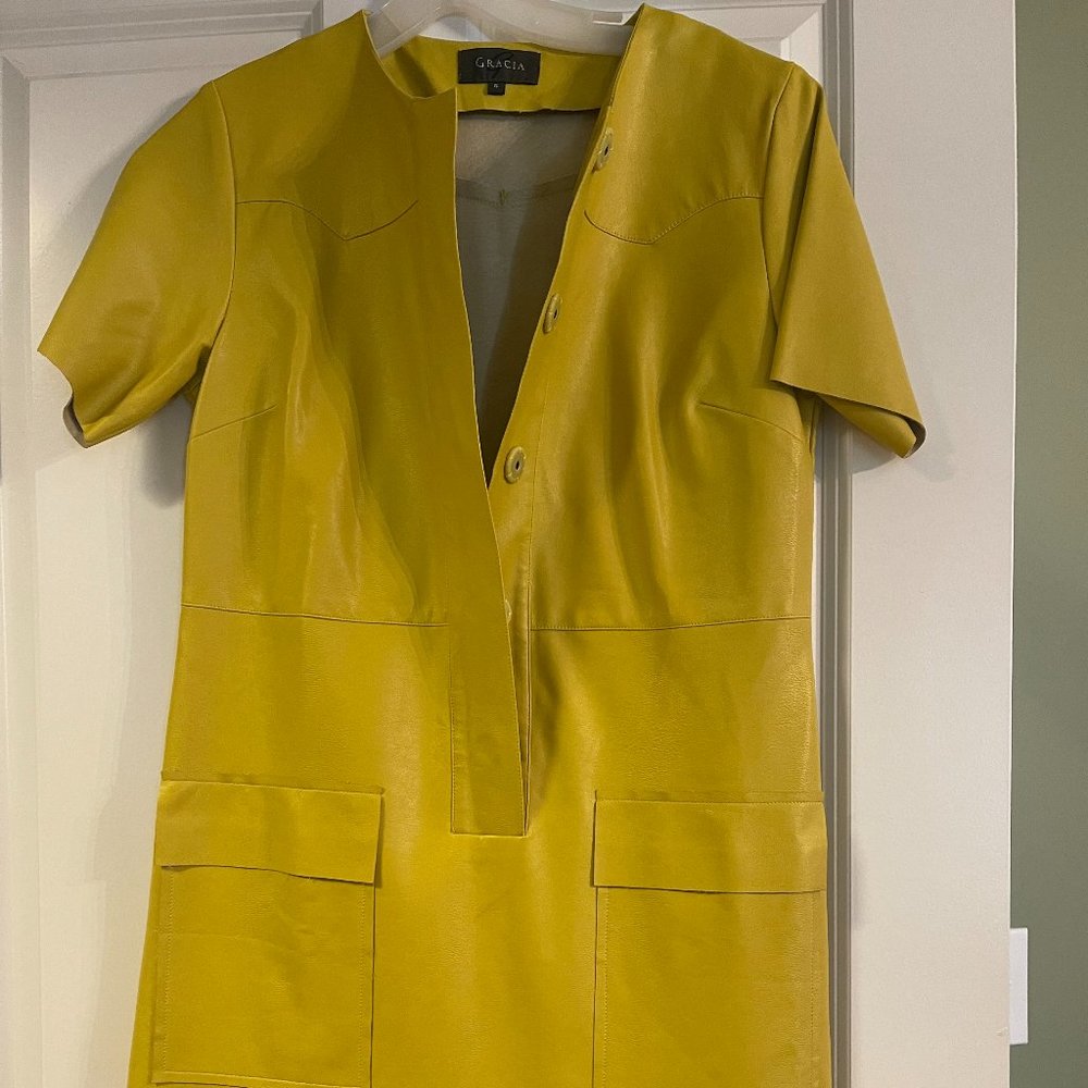 Gracia faux leather dress